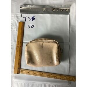 NWT Glitter‎ Cosmetic Bag Makeup Pouch Organizer Beige Sparkle Travel Pouch